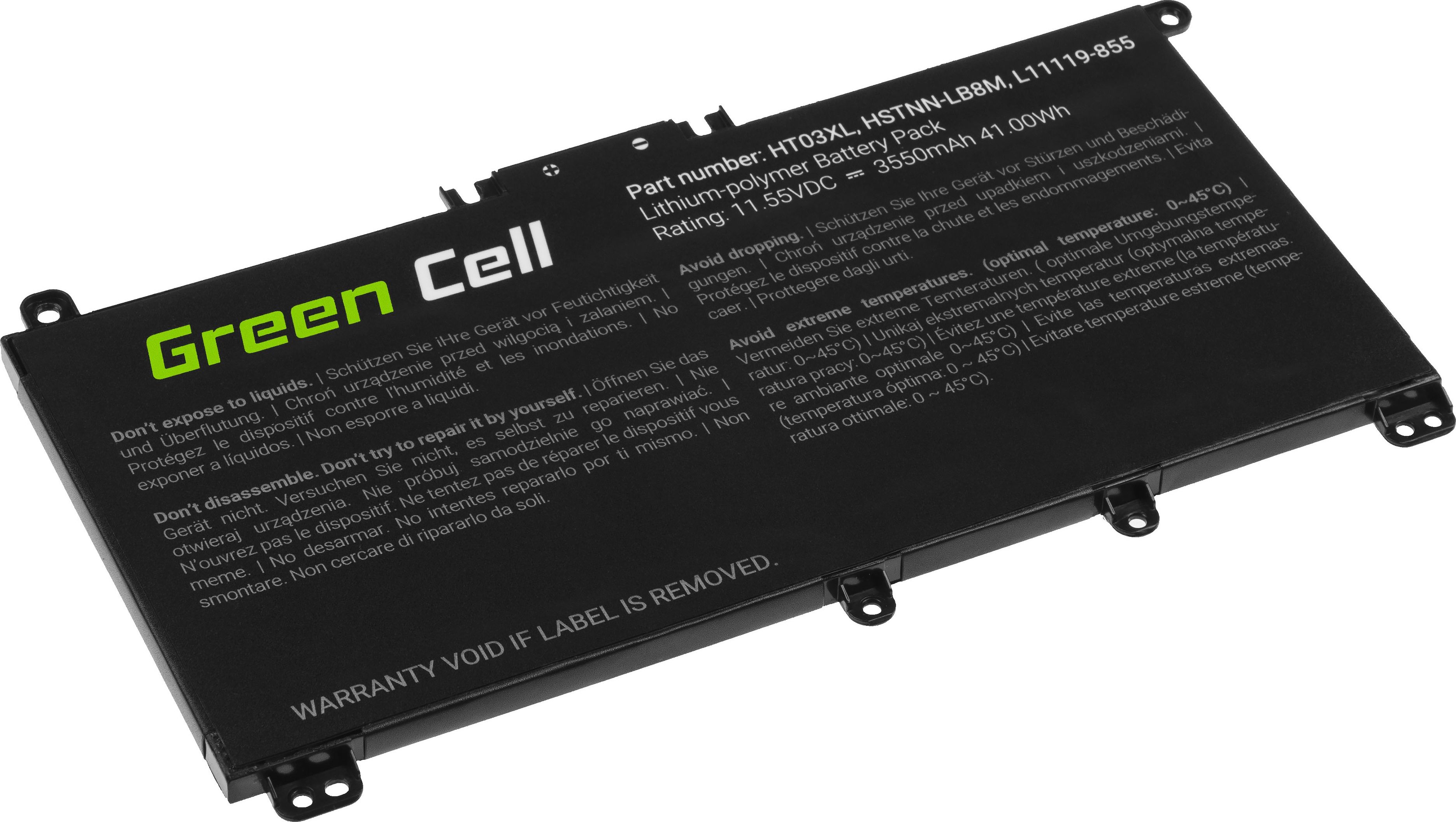 Bateri Green Cell për HT03XL HP, 3550mAh