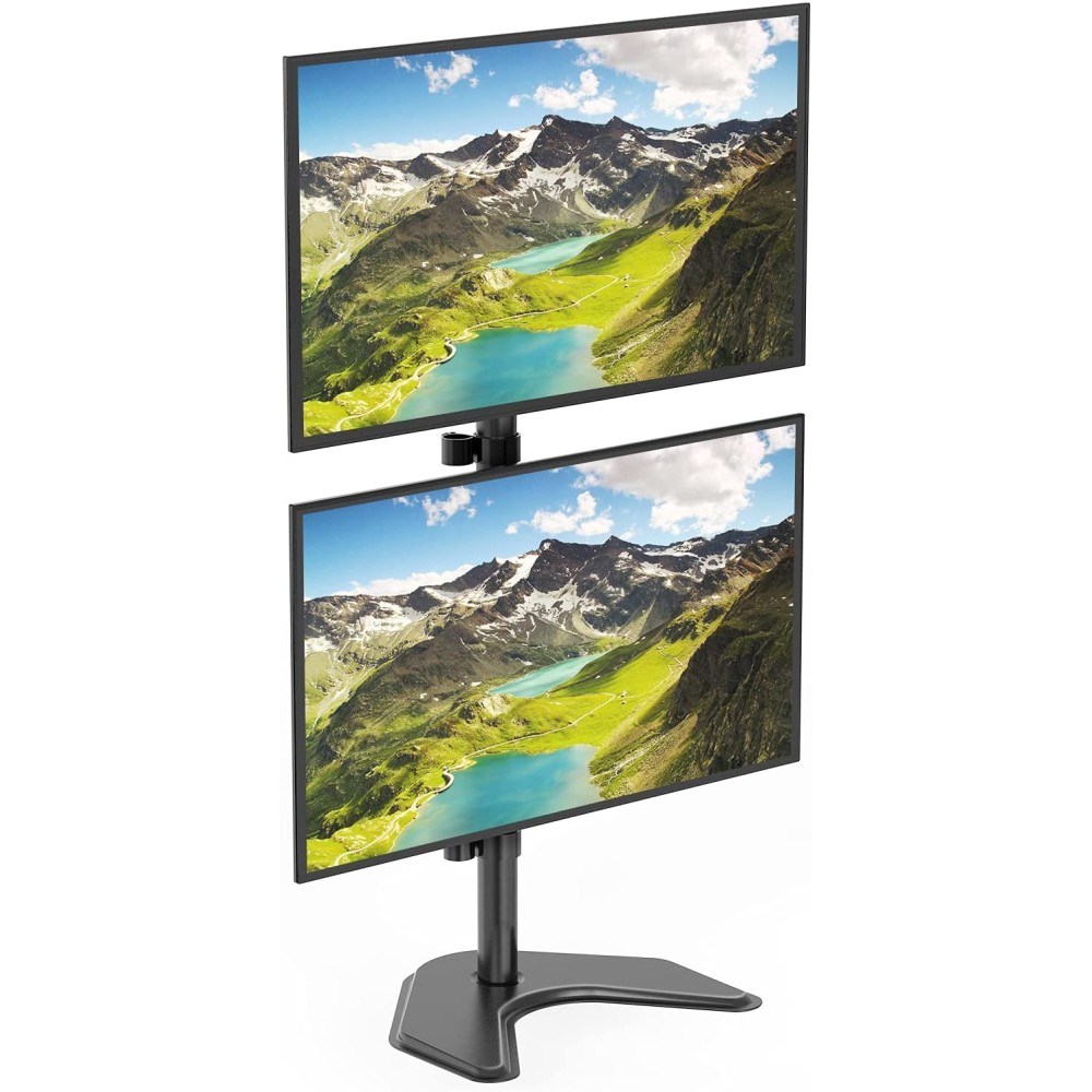 Mbajtëse tavoline për monitorë Techly ICA-LCD 2520V, për 2 monitorë 13"-27", VESA 75x75 100x100, e zezë