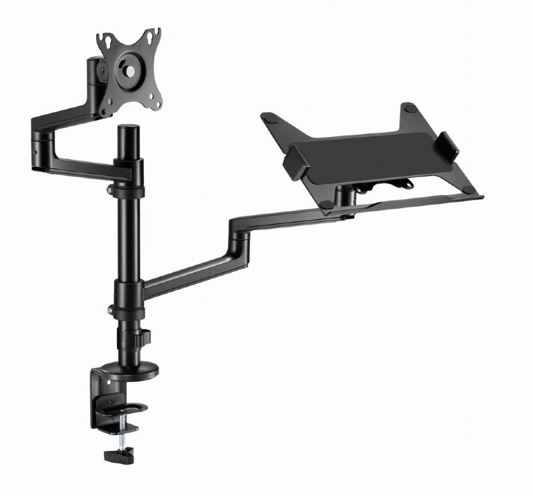 Krah montimi për monitor dhe laptop Gembird MA-DA-04, deri në 32", 17.3", i zi