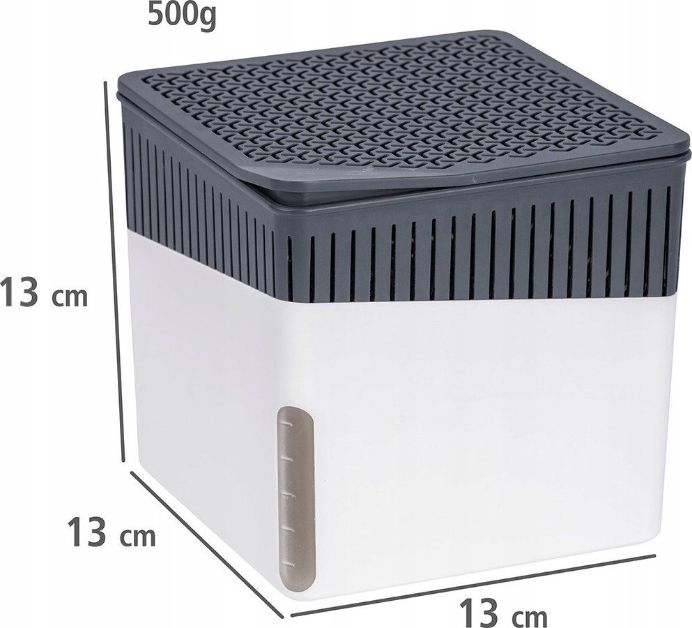 Dehumidifikues ambienti Wenko Cube 500 G, për 16 m², rezervuar 0.8 L, i bardhë
