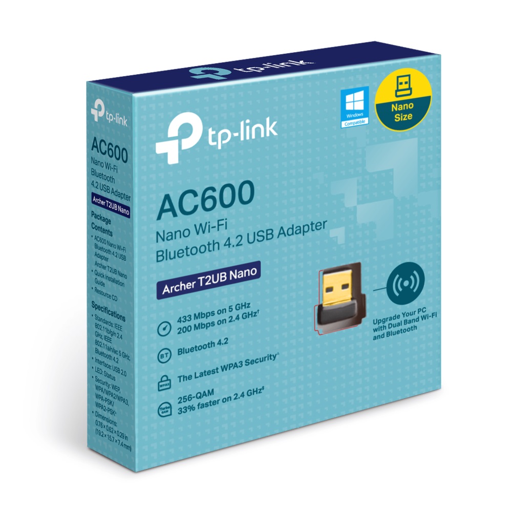 Adapter USB WiFi Bluetooth TP-Link Archer T2UB Nano, AC600, Bluetooth 4.2, i zi