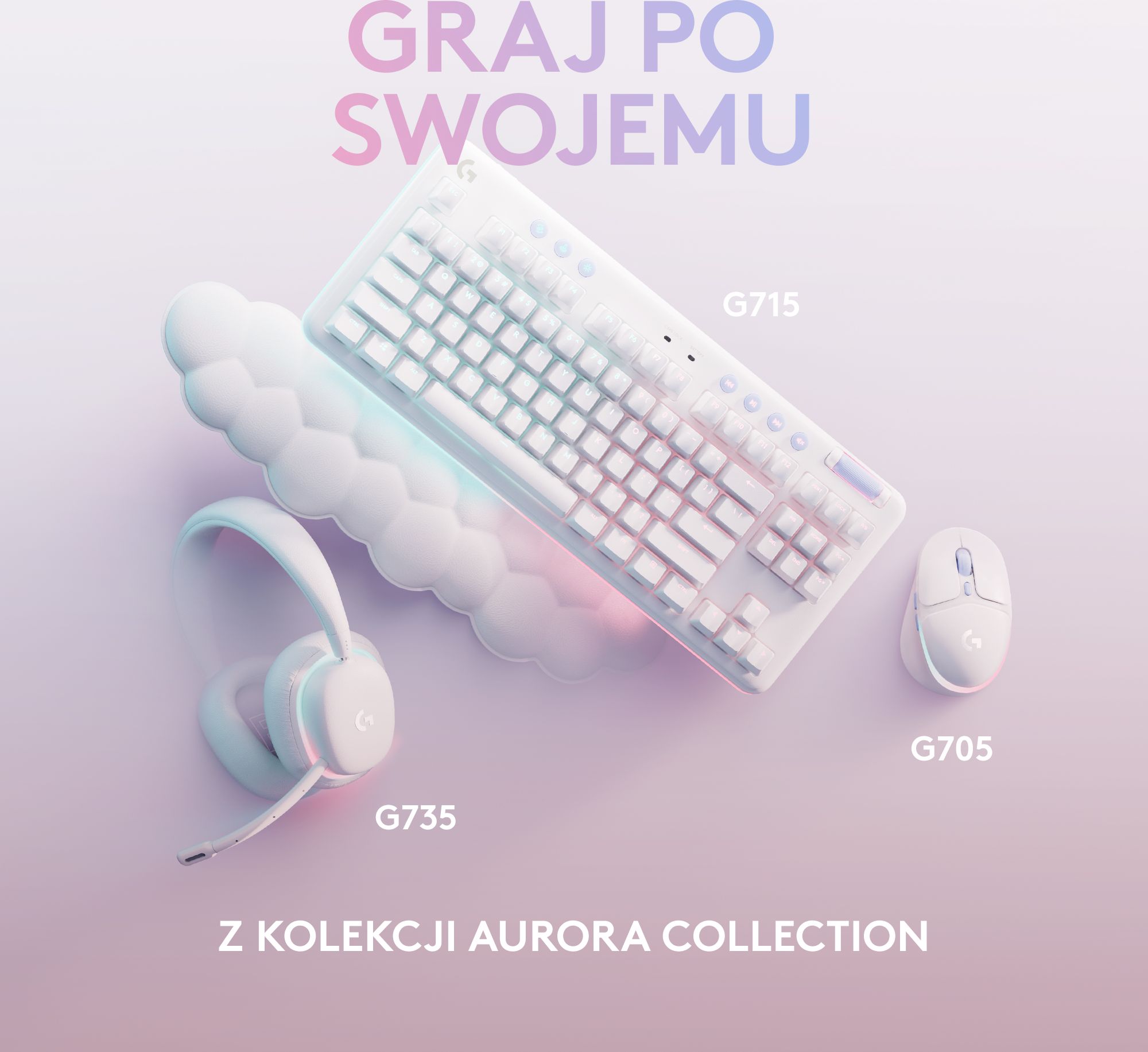 Maus gaming Logitech G705, wireless, RGB, optik