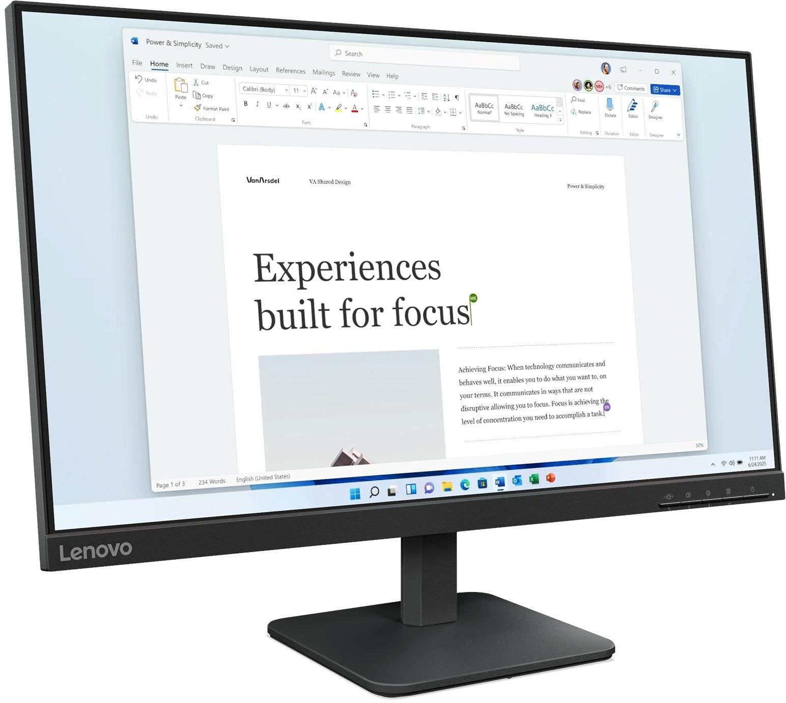Monitor Lenovo L24-4e, 24", FHD, 100Hz