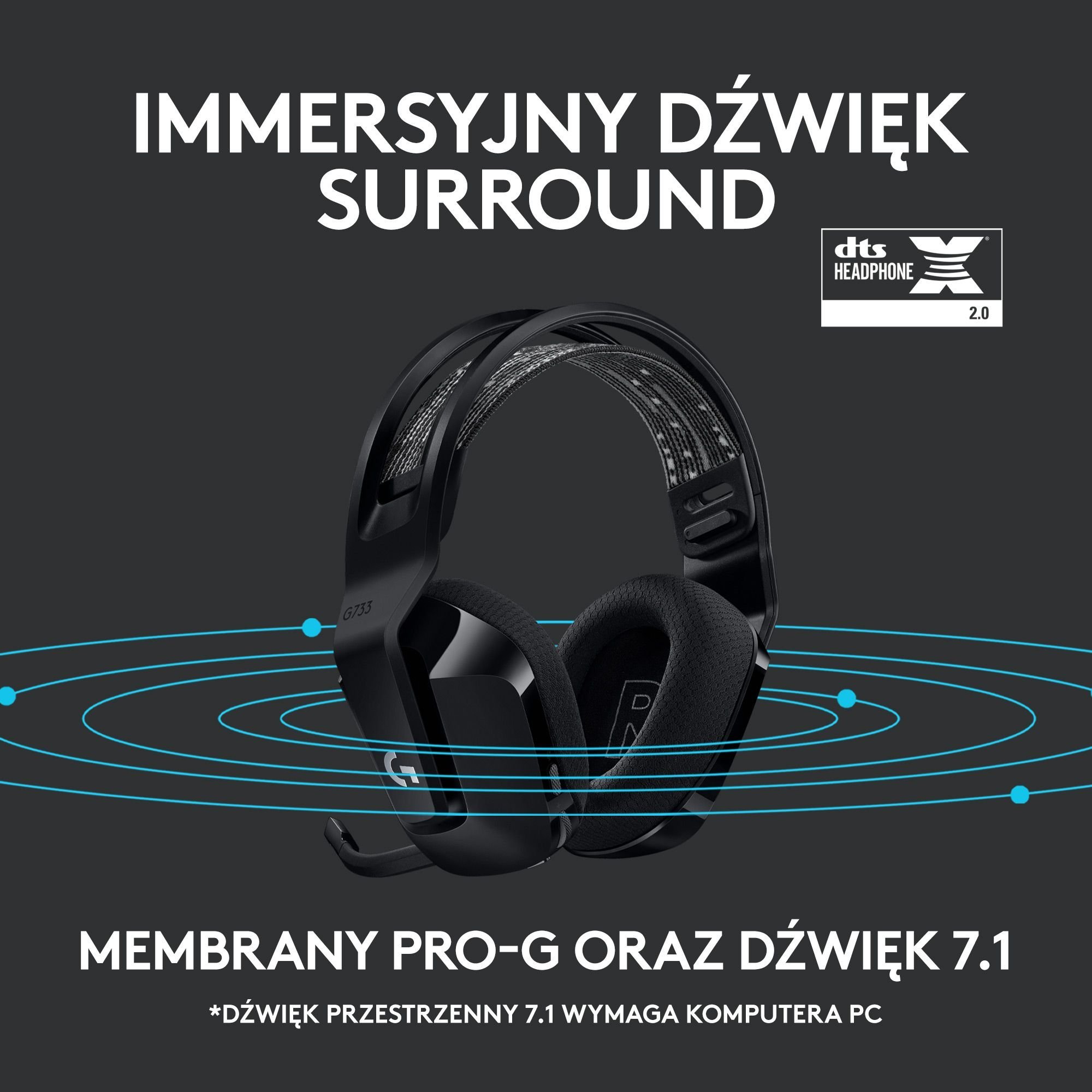 Set gaming Logitech G733 Lightspeed dhe G PRO X SuperLight 2, wireless, USB, të zinj