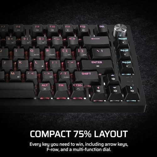 Tastierë gaming Corsair K65 Plus Wireless, mekanike 75%, RGB, e zezë