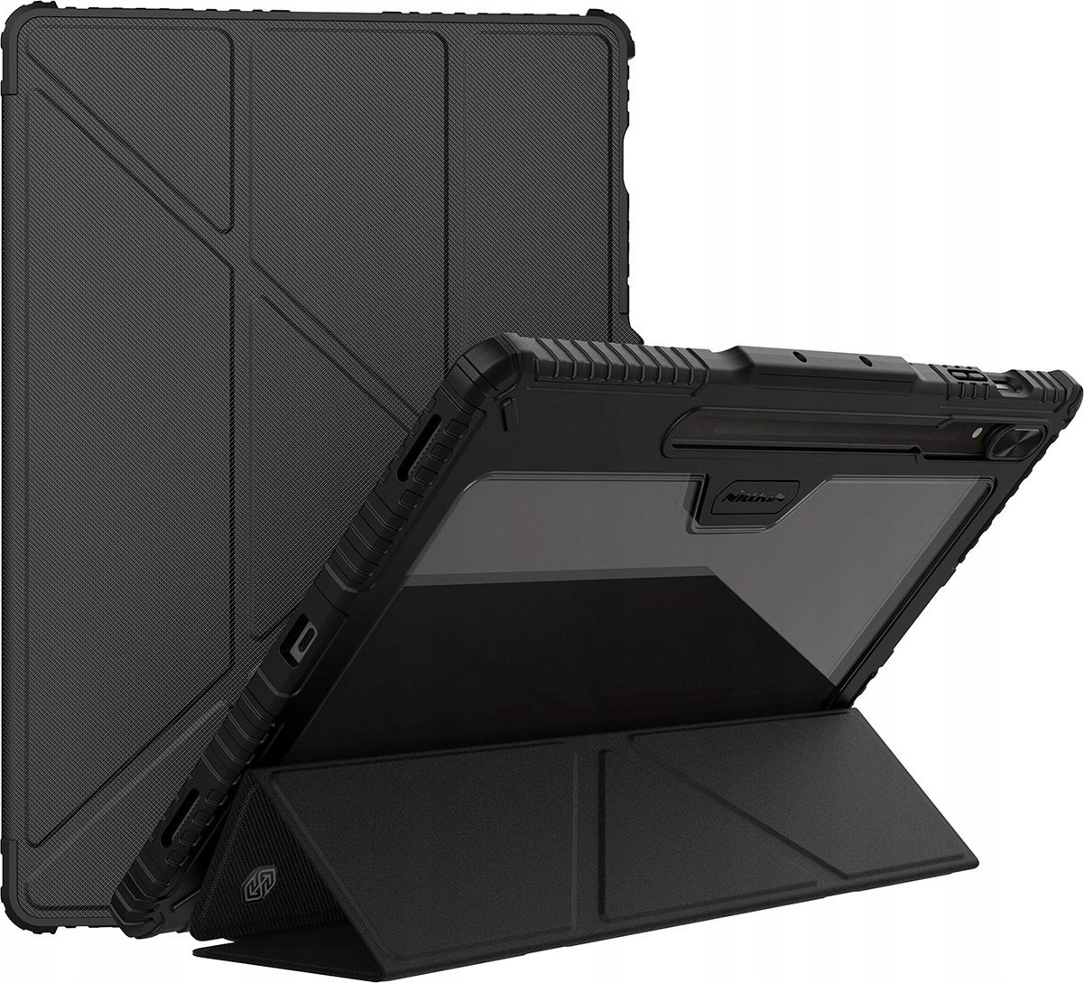 Futrollë Nillkin Bumper Pro për Samsung Galaxy Tab S9+, me mbajtëse, e zezë