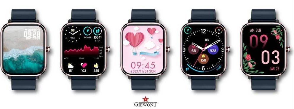 Smartwatch Giewont GW230-5, Bluetooth, monitorim aktiviteti, rozë gold blu