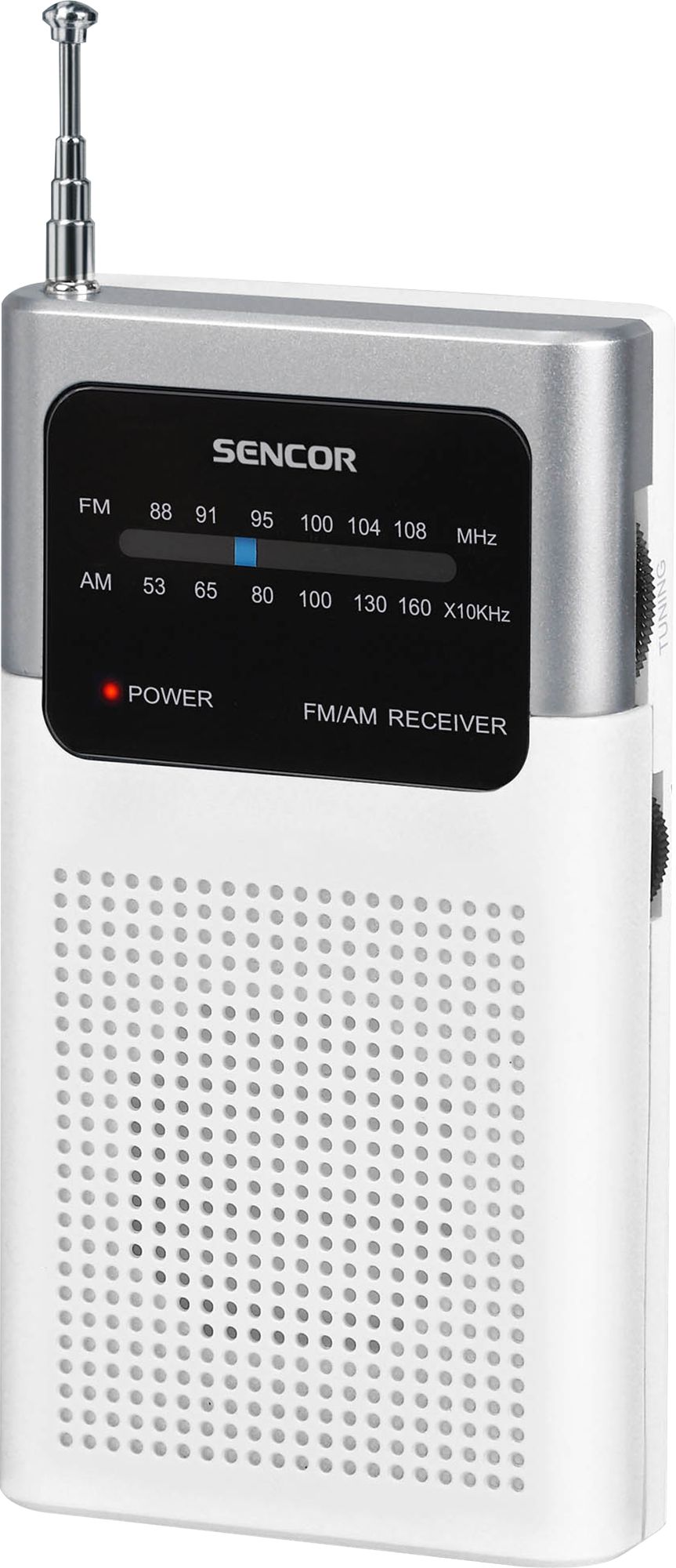 Radio portative Sencor SRD 1100 W, AM/FM, me kufje, e bardhë