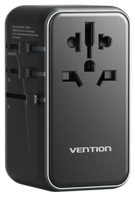 Përshtatës udhëtimi Vention 120W GaN, universal, PD, i zi