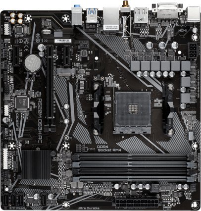 Pllakë amë Gigabyte A520M DS3H AC, AMD AM4, DDR4, WiFi 5