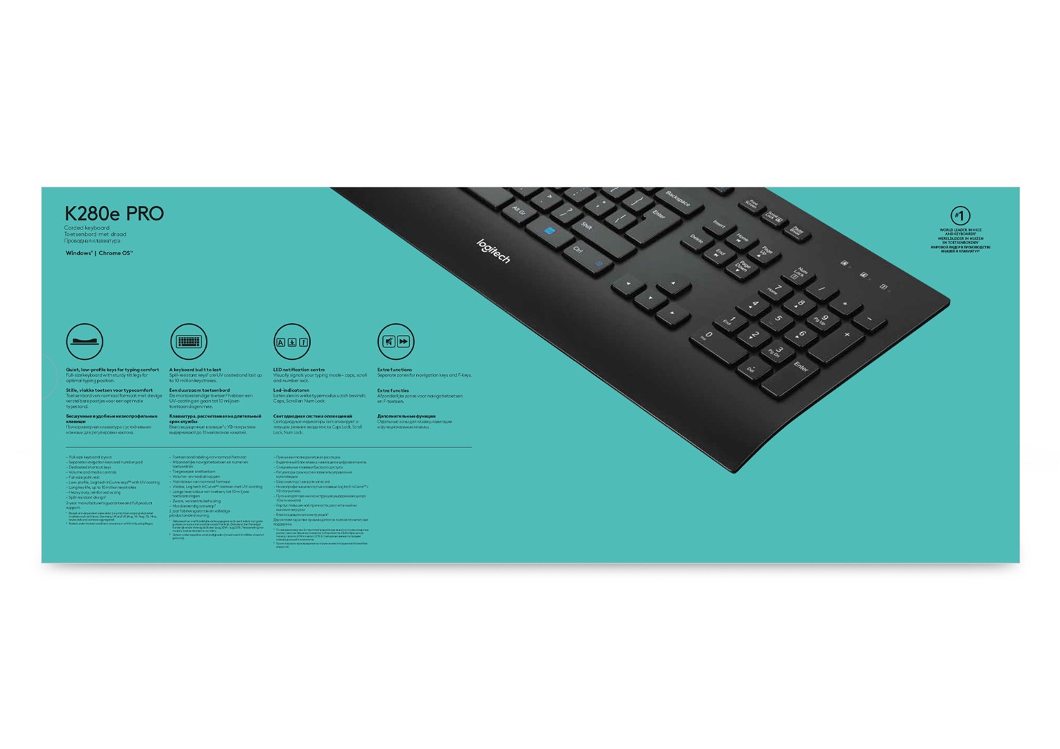 Tastierë Logitech K280e, USB, e zezë