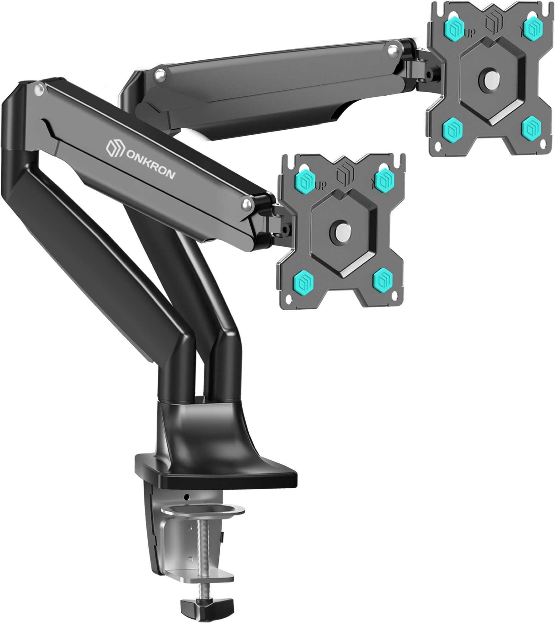 Mbajtëse tavoline për dy monitorë ONKRON Dual Monitor Arm, 13"-32", 9 kg, e zezë