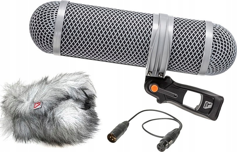 Set mbrojtës për mikrofon Rycote Super-Shield Small, për shotgun deri 20 cm, me Windjammer, gri
