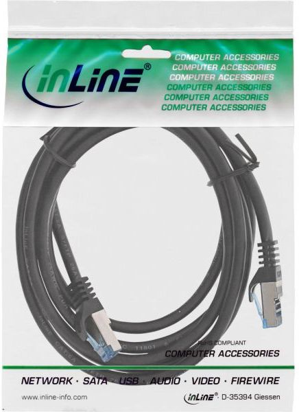 Kabllo rrjeti InLine Patchcord Cat.6A, S FTP, 20m, gri