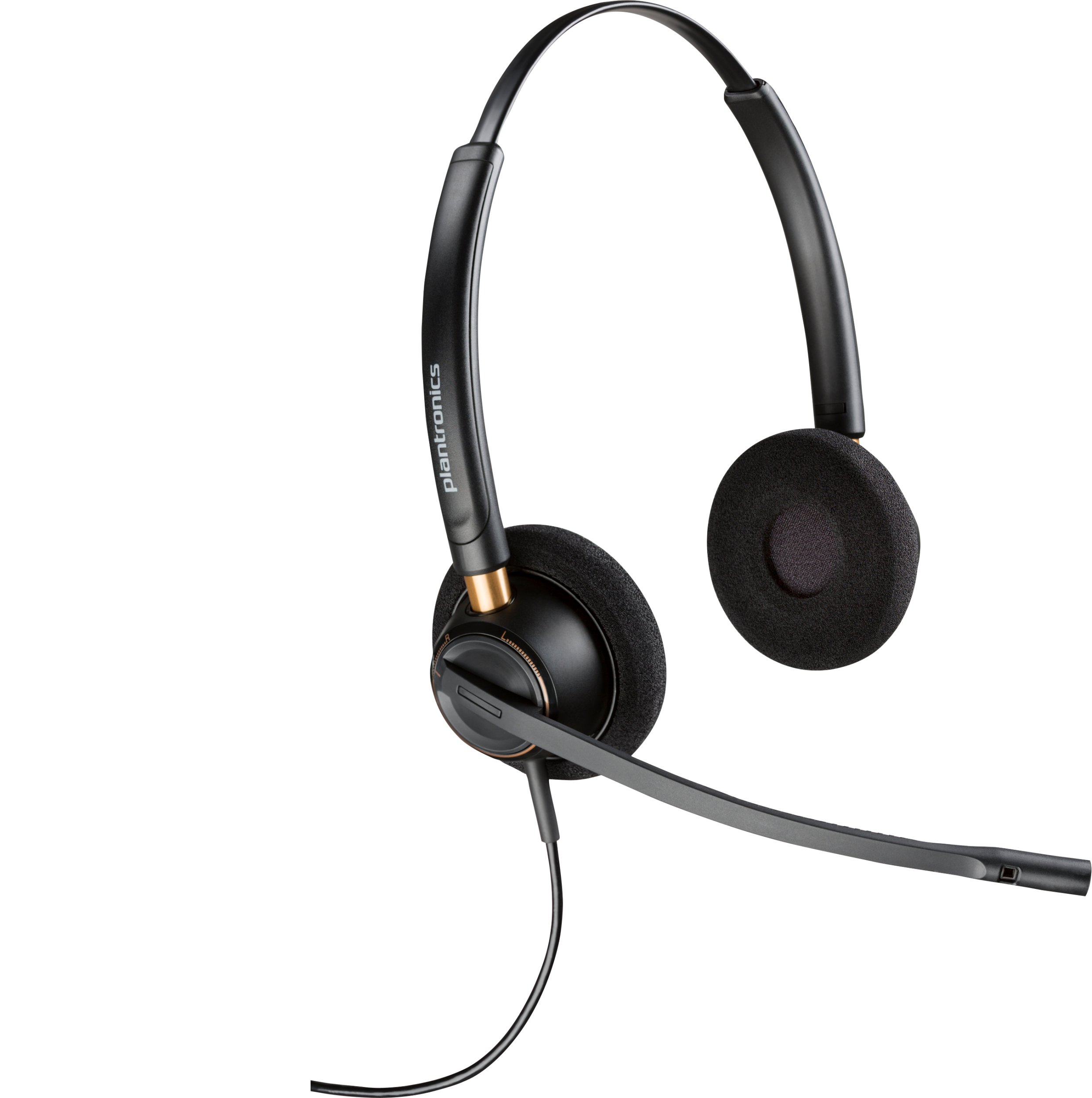 Kufje Poly EncorePro 520, on ear, me kabllo Quick Disconnect, të zeza