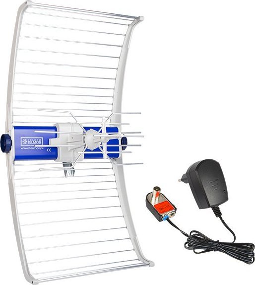 Antena TV Telmor IQ, DVB T T2, 5G e mbrojtur, e bardhë