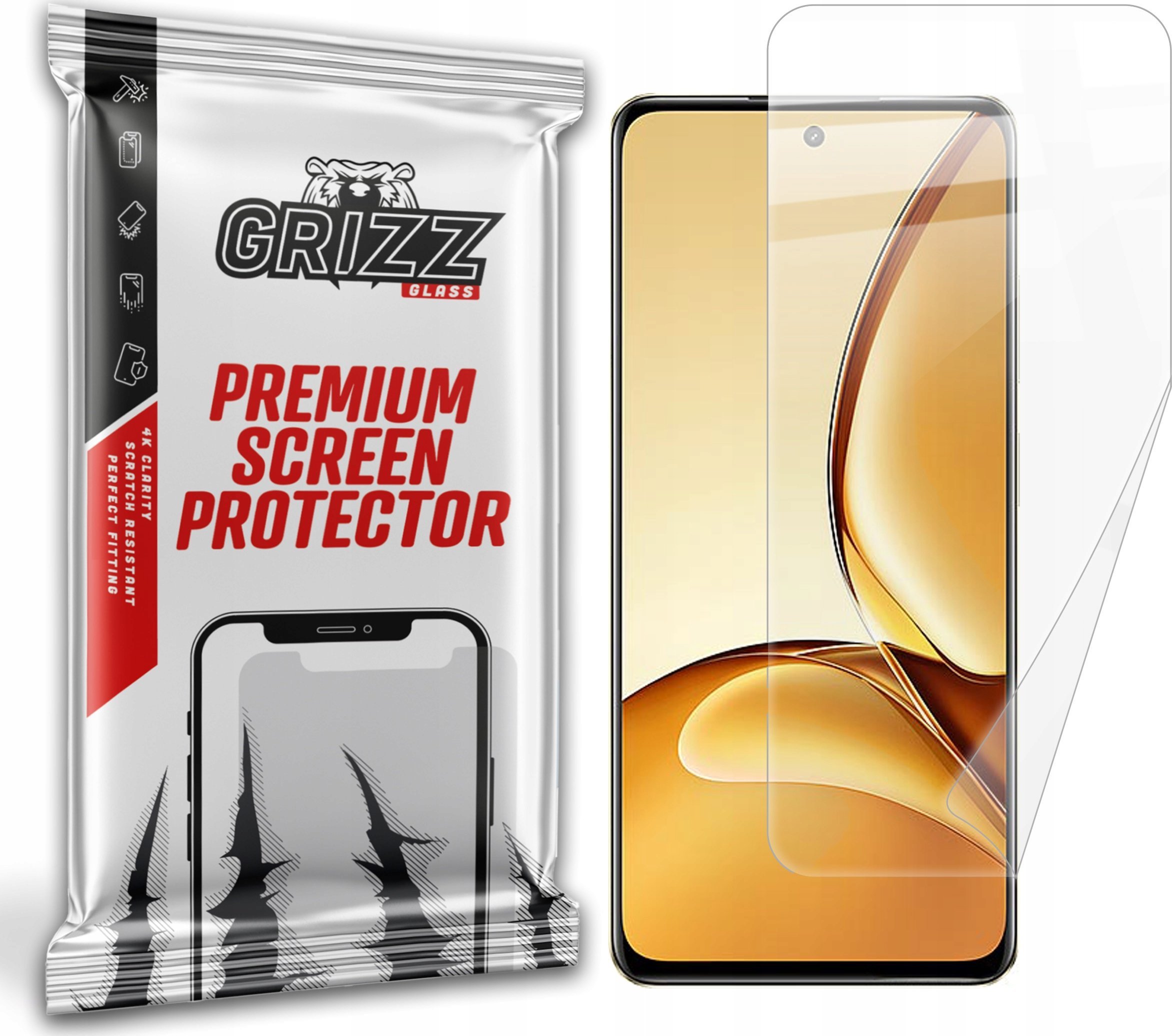 Film mbrojtës keramik Grizz CeramicFilm për Realme C63 5G, transparencë e lartë, fleksibël, transparent