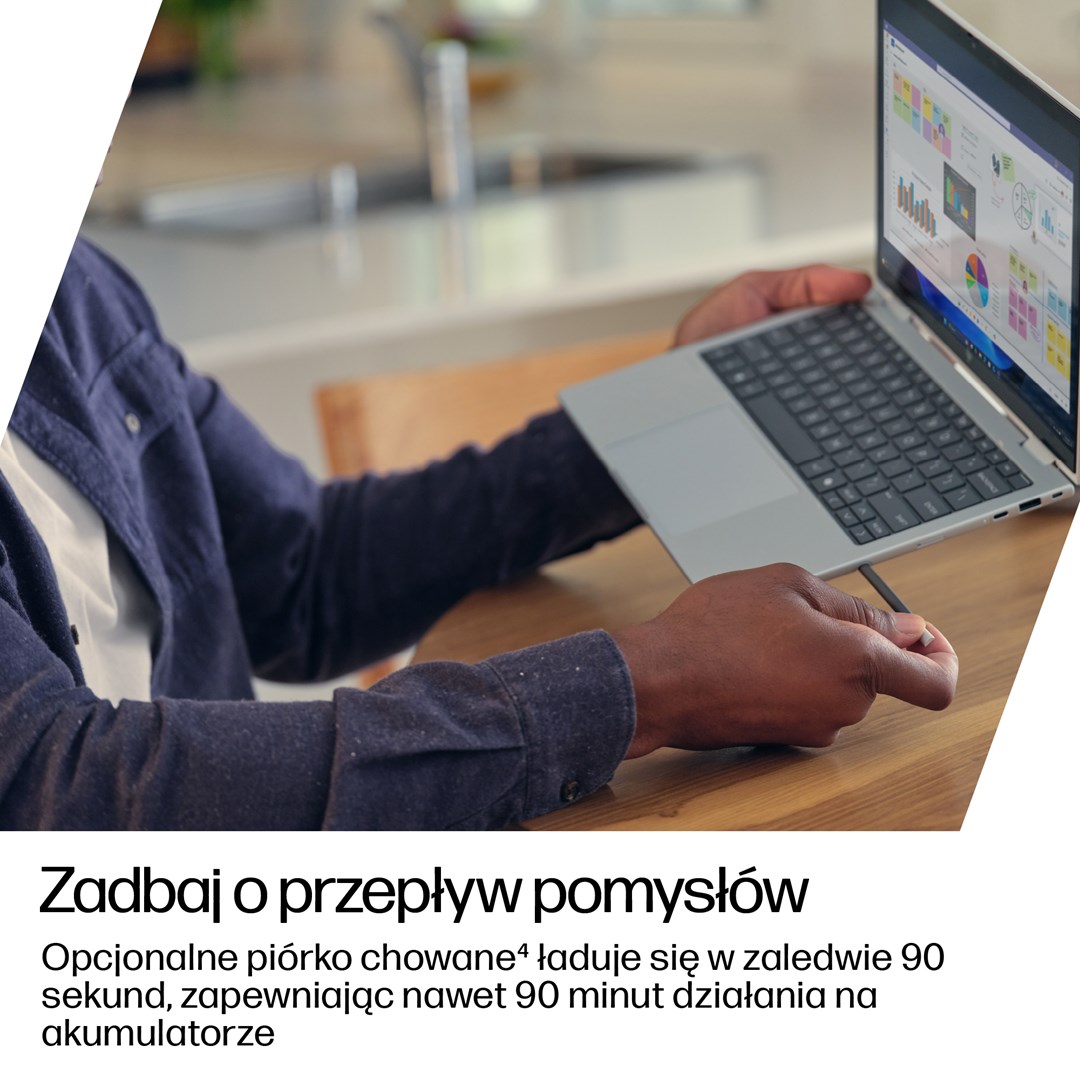 Laptop 2 në 1 HP EliteBook 8 Flip G1i, 13.3", Intel Core Ultra 7, 32GB RAM, 1TB SSD, argjendtë