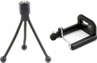 Tripod fleksibël për telefon Xrec, gjerësi 55-87mm, vidë 1/4", i zi