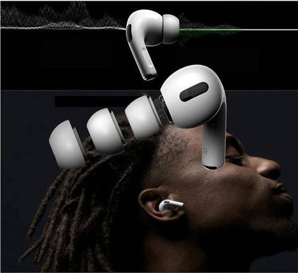 Kapakë silikoni për kufje Tech-Protect THP1158WHT, për AirPods Pro, set S M L, të bardhë
