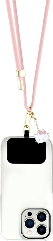 Lanyard universal për telefon Rowa Hello Kitty Patch, najlon, rozë