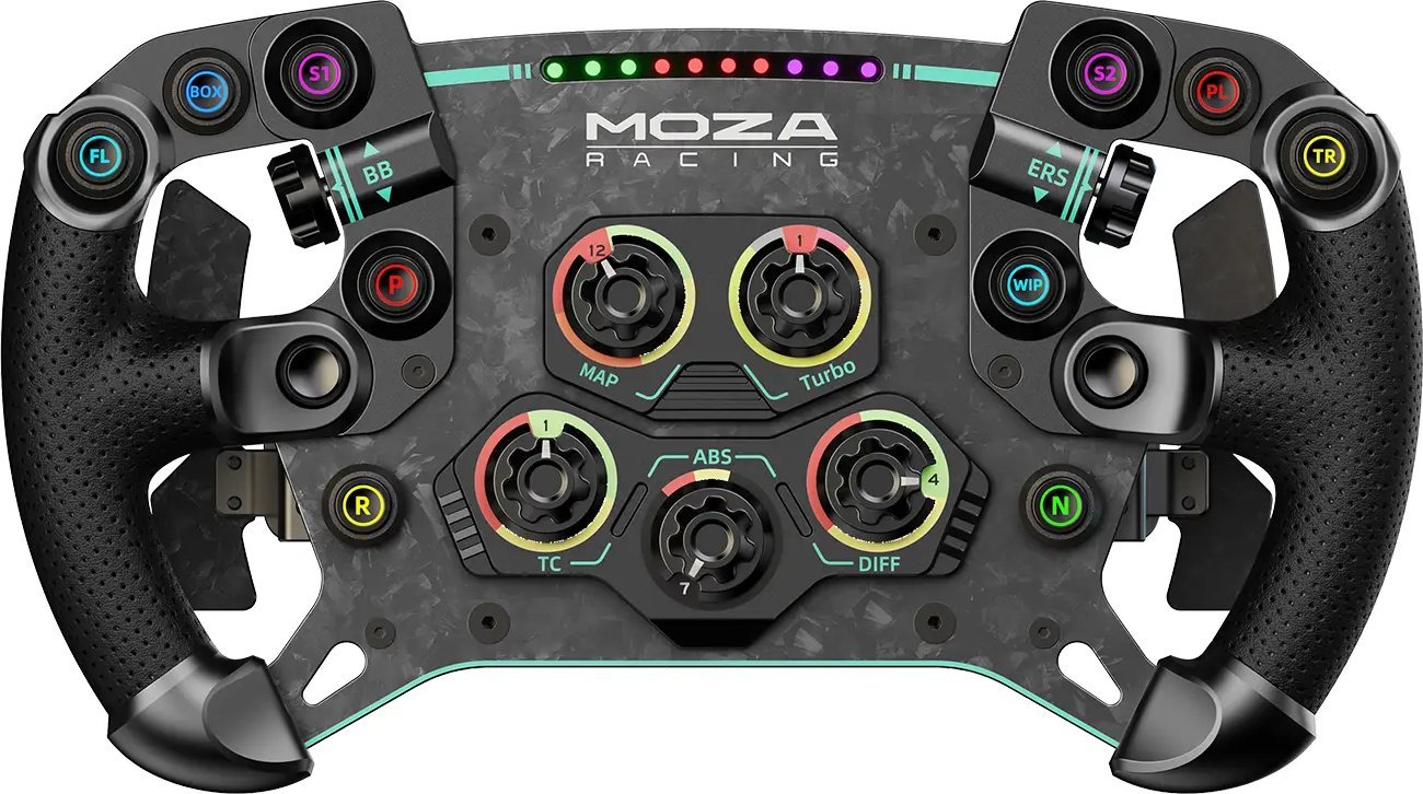 Tапа на волан MOZA Racing GS V2P RS056, 300mm, синтетичка кожа, црна