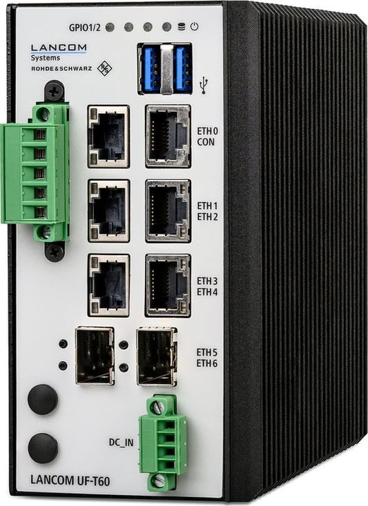 Firewall LANCOM R&amp;S UF-T60, 7 porta Gigabit, DC 12–36 V