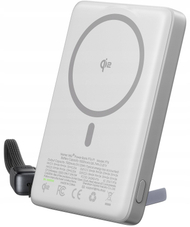 Магнетна енергетска банка INIU Qi2, 10000mAh, безжично полнење 15W, сребрена