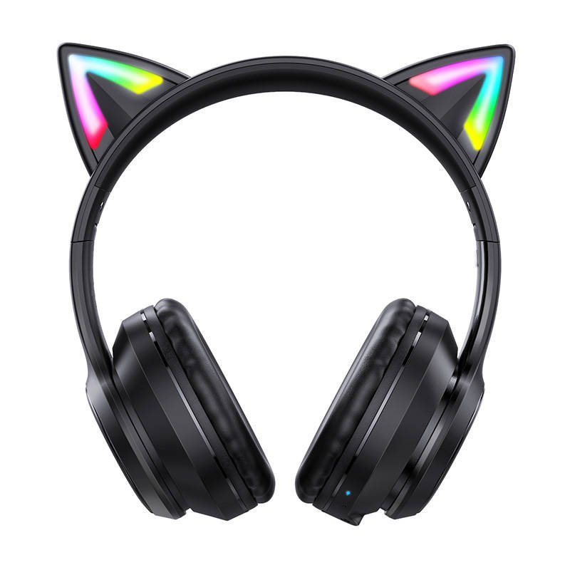 Kufje gaming ONIKUMA B19, Bluetooth, LED RGB, me veshë mace, të zeza