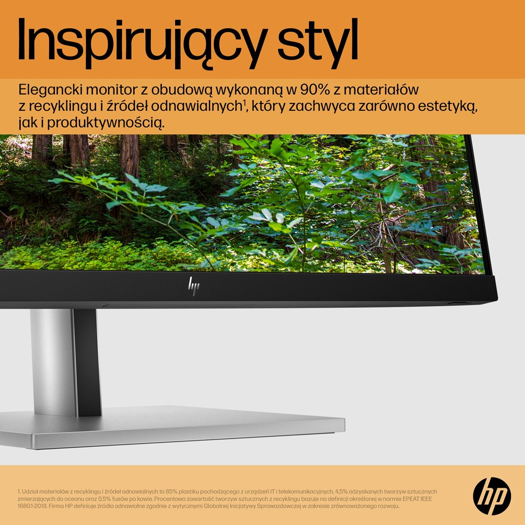 Monitor HP E-Series E24, 23.8", 1920 x 1080, Full HD, 75 Hz, i hirtë