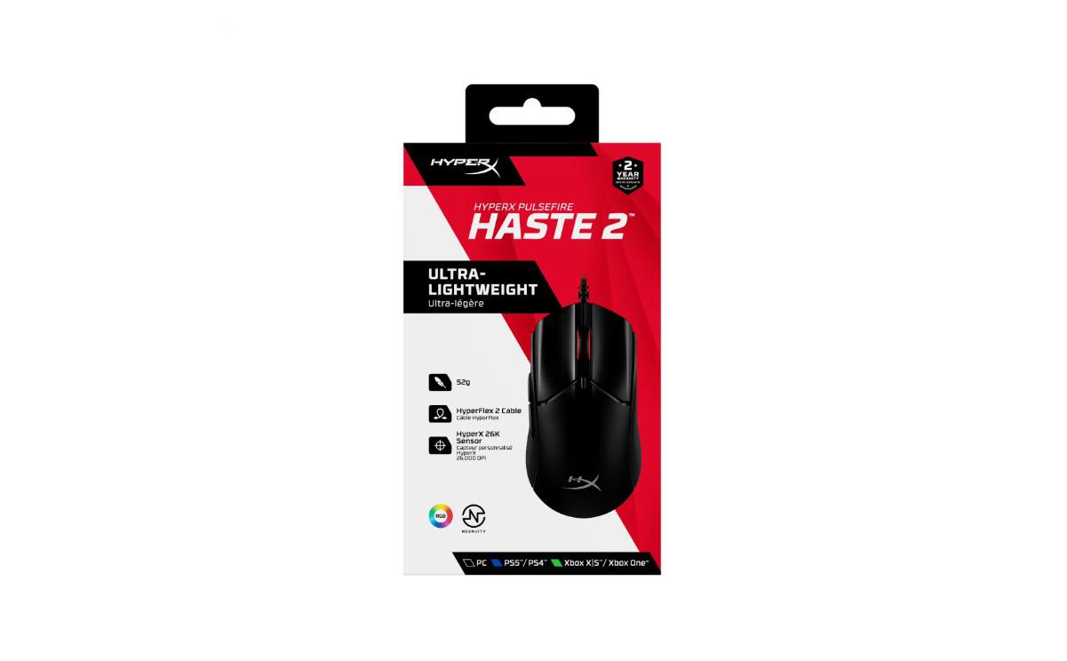 Maus gaming HyperX Pulsefire Haste 2, wireless, RGB, i zi