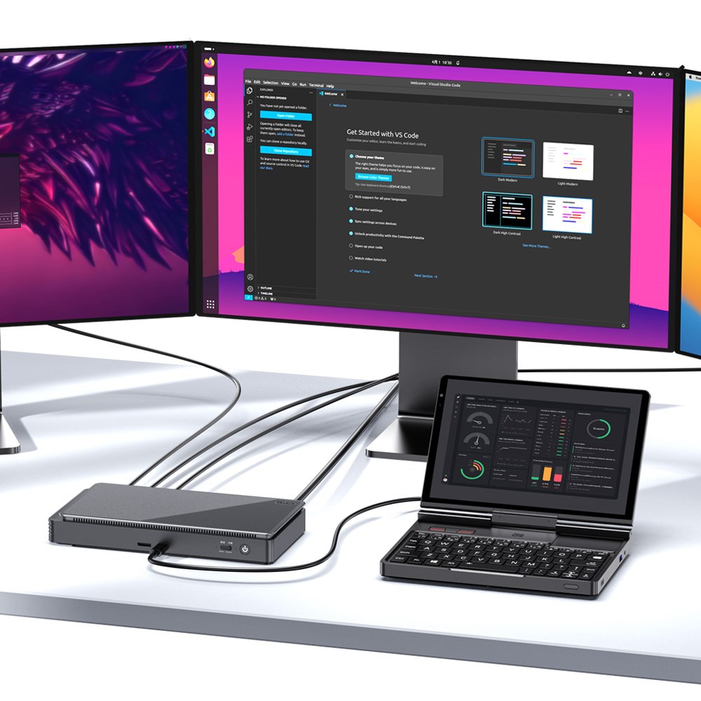 Laptop mini GPD Pocket 4, 8" WQXGA, Ryzen 7 8840U, Touchscreen, 144Hz IPS, 16GB, SSD 1TB, Radeon 780M 3GB, i hirtë