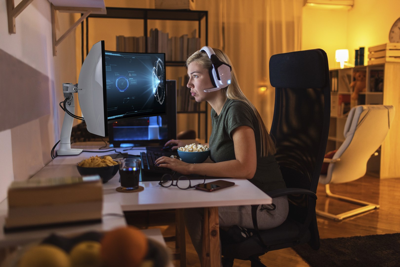Krah monitori HX Desk, 17-49", 12.7-19.1 kg, i zi mat