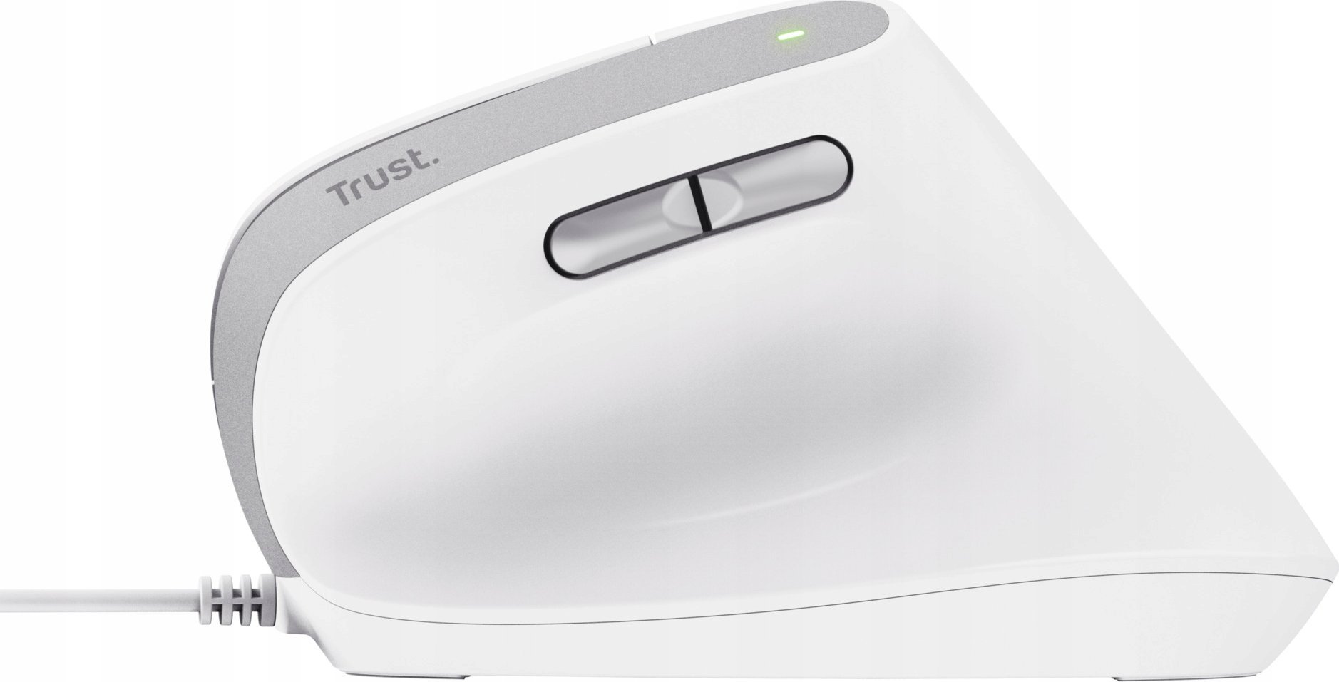 Maus ergonomik Trust Bayo II, me kabllo, 2400 DPI, i bardhë