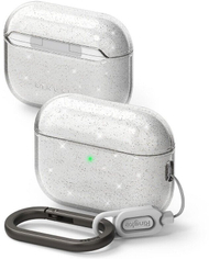 Mbulesë mbrojtëse Ringke Air Series për AirPods Pro 3, TPU fleksibël, Glitter Clear, transparente