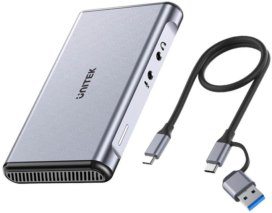 Kartë kapjeje video Unitek 4K 60Hz, USB C, Dual HDMI Loop Out, gri