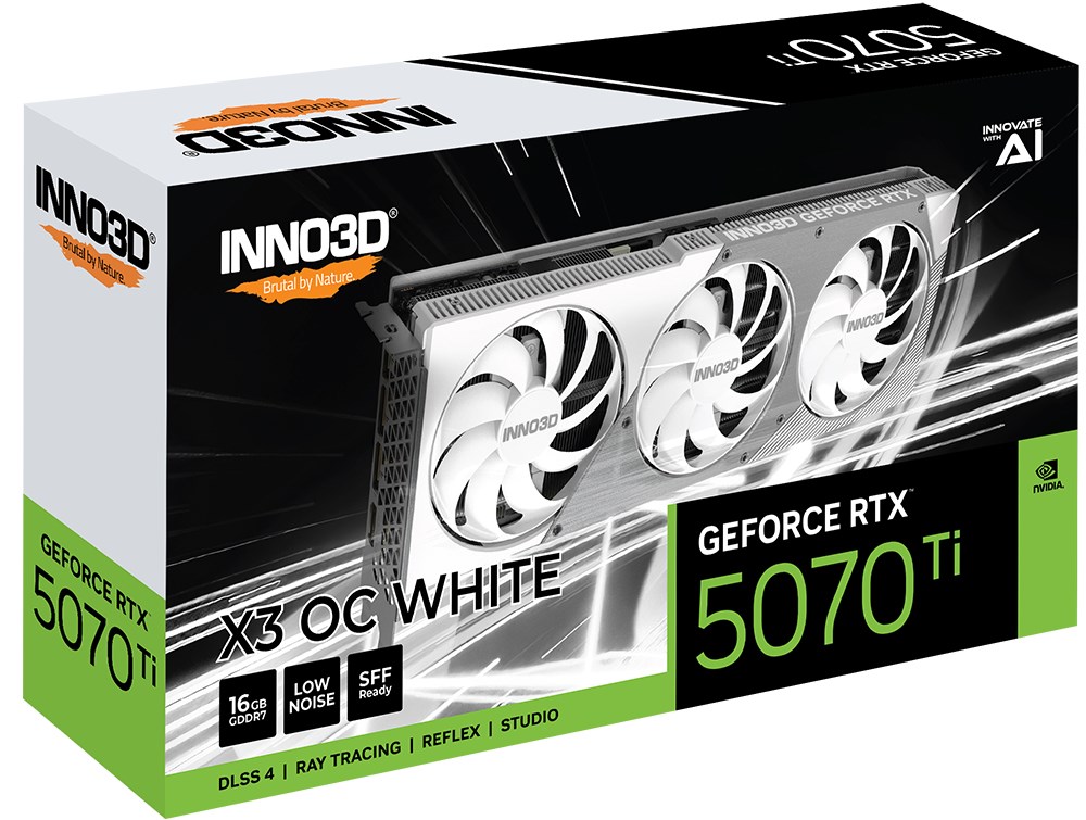 Kartelë grafike Inno3D GeForce RTX 5070 Ti X3 OC WHITE NVIDIA 16 GB GDDR7