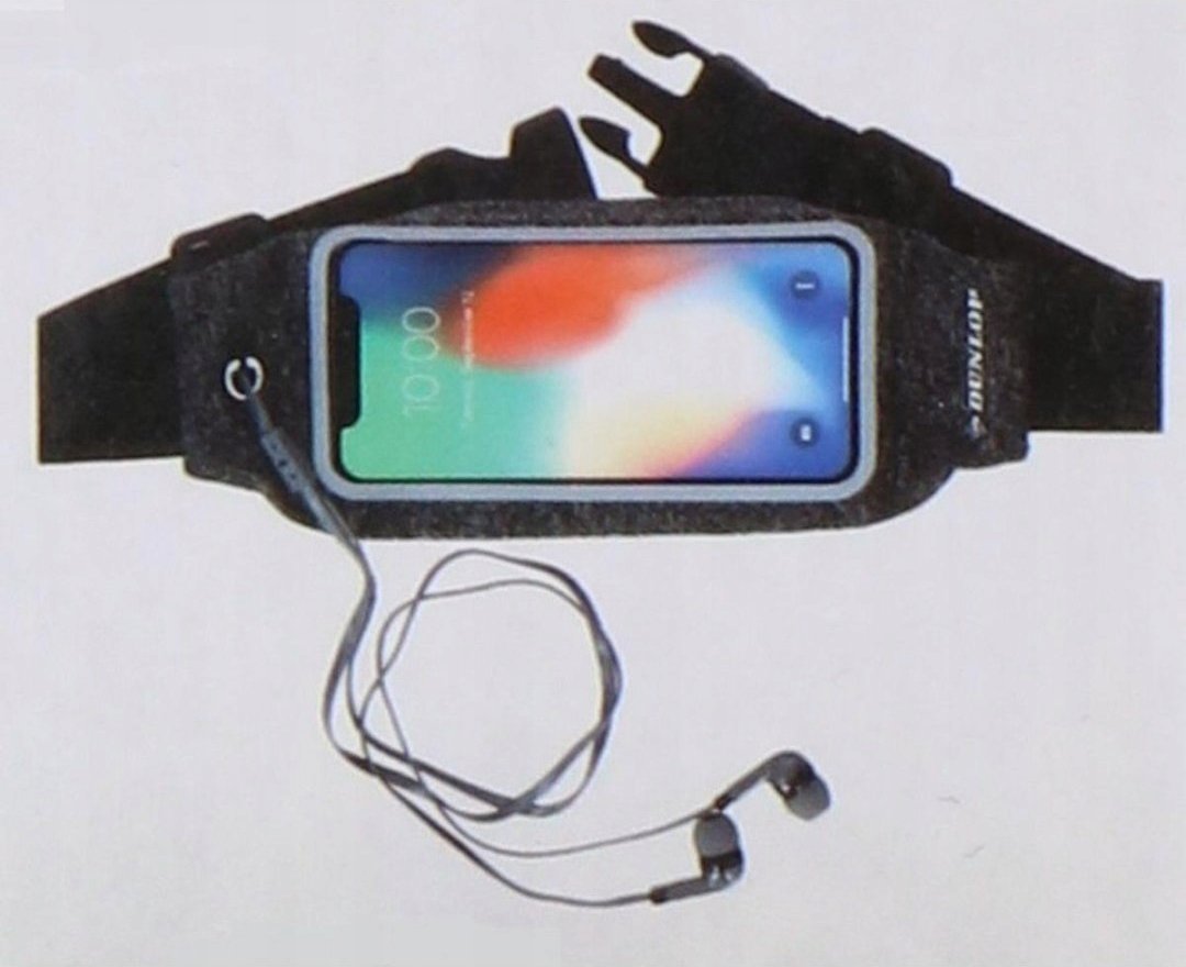 Çantë belore sportive Dunlop Waterproof, për telefon, e zezë