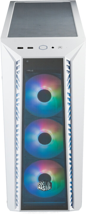 Kasë kompjuteri Cooler Master MasterBox 520 Mesh, anë transparente, e bardhë