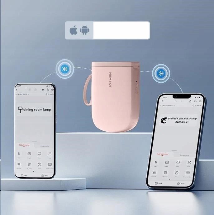 Printer etiketash Niimbot D11 H Smart, 300 dpi, Bluetooth, rozë