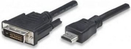 Kabllo Techly HDMI - DVI-D,3m, e zezë