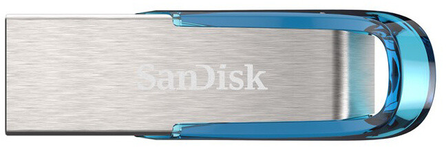USB SanDisk Ultra Flair - 64GB, e kaltër/hirtë