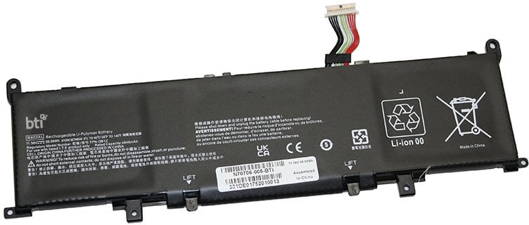Bateri laptopi Battery Tech BTI N70706-005, 3 cell, 11.58V, e zezë