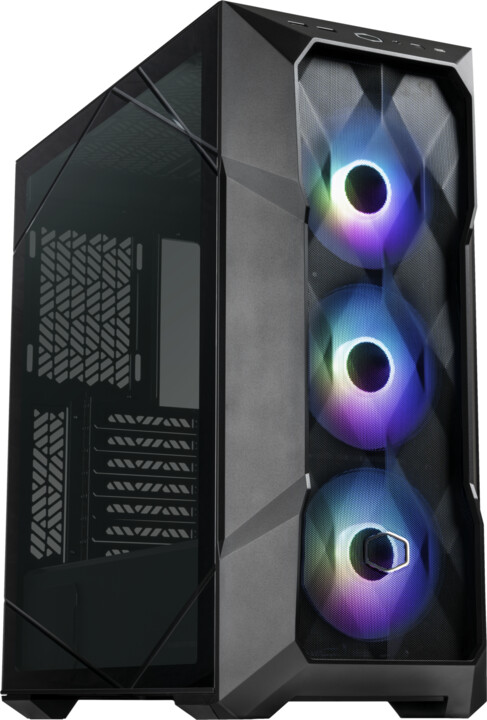 Kasë kompjuteri Cooler Master MasterBox TD500 MESH V2, anësore transparente, e zezë