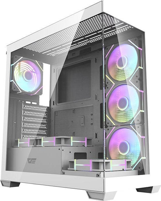 Kutia PC Darkflash DS900, ATX MIDI Tower, 7 ventilatorë ARGB, e zezë