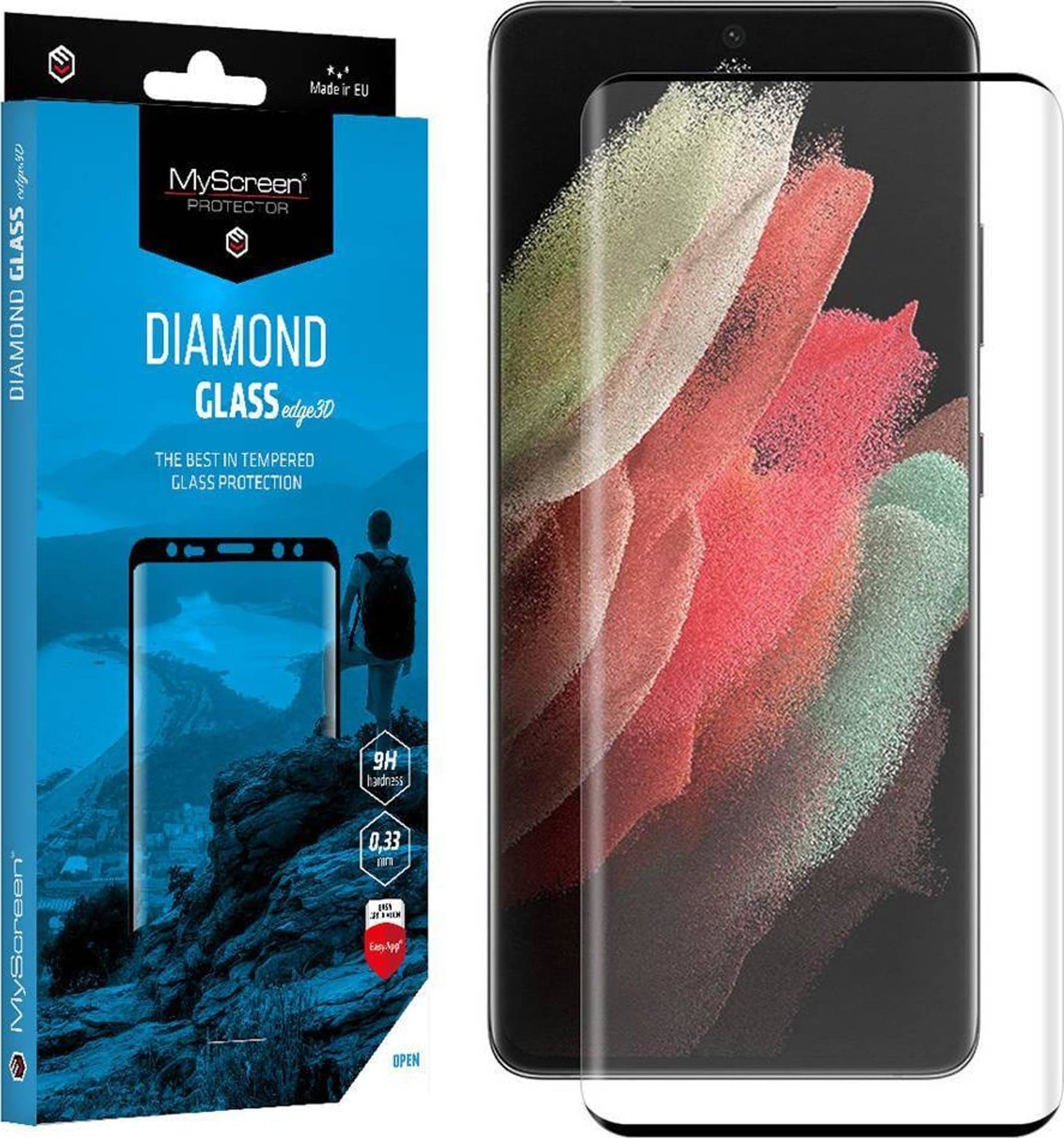 Mbrojtës ekrani MyScreen DiamondGlass Edge3D, për Apple Watch Ultra 49mm, xham i temperuar, argjendtë