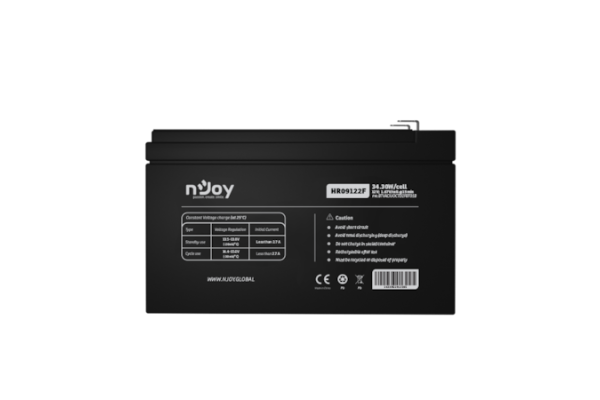Bateri UPS NJoy HR09122F, 12V, 9A, e zezë