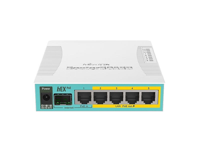 Router MikroTik RB960PGS hEX PoE, 5x Gigabit, PoE out, i bardhë