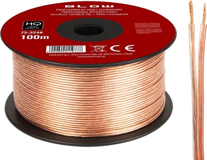 Kabëll folesh Blow 73-324, 2x1.00mm, 100m, transparent