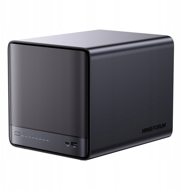 Server NAS Minisforum N5 AI, Ryzen 7, 16GB RAM, 128GB eMMC, i zi